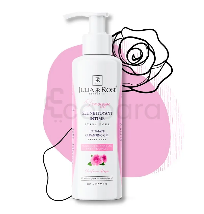 JULIA AND ROSE FEMAGYNE GEL NETTOYANT INTIME PARFUM ROSE 200ML