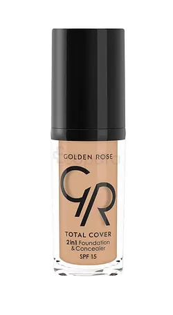 GOLDEN ROSE FOND DE TEINT ET CORRECTEUR TOTAL COVER 2 IN 1 GR N15 REFERENCE GRFC15
