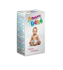 NOTRE BEBE BANDES OMBILICALES BOITE DE 2