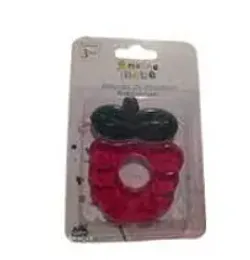 NOTRE BEBE ANNEAU EN SILICONE ULTRA DOUX FRAISE +3MOIS REFERENCE BPD104