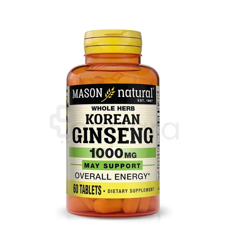 MASON NATURAL KOREAN GINSING 1000MG BOITE DE 60 CAPSULES