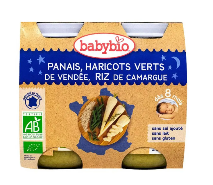 BABYBIO PETIT POT PANAIS HARICOTS VERTS & RIZ DE CAMARGUE