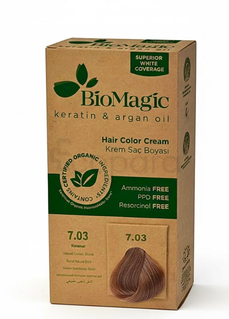 BIOMAGIC HAIR COLOR CREAM NUMERO 7/03 BLOND NATUREL DORE 250G