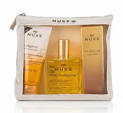NUXE COFFRET TRAVELS PRODIGIEUX HUILE DE DOUCHE 100ML + HUILE SECHE MULTI-FONCTIONS 100ML + PRODIGIEUX LE PARFUM 30ML