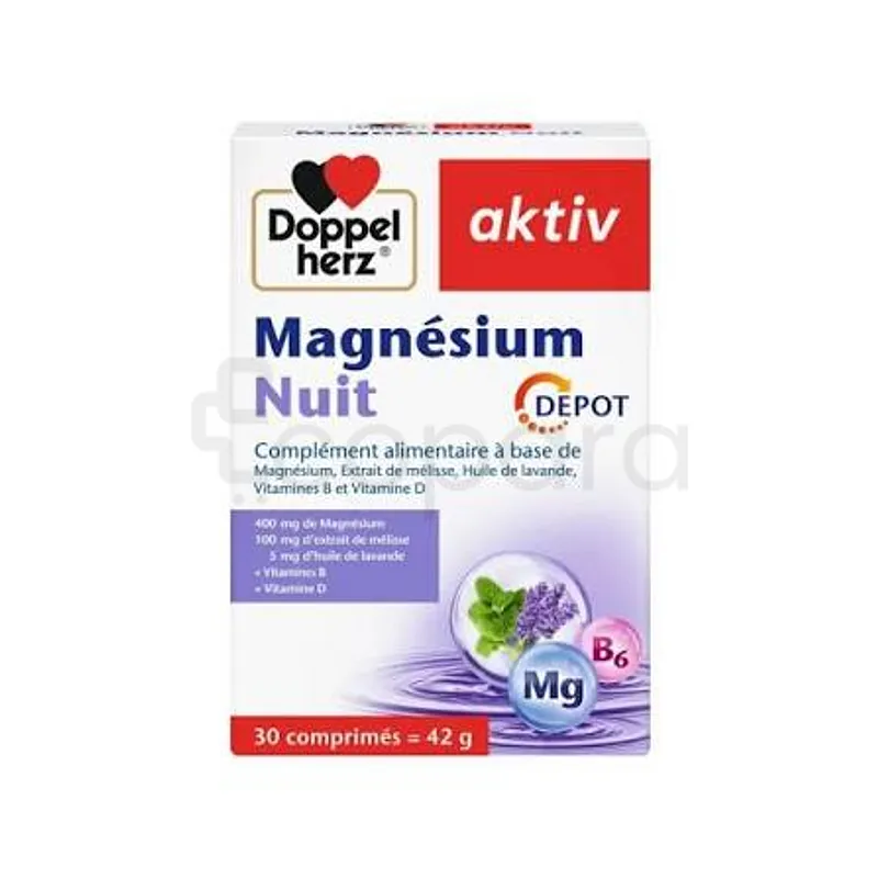 DOPPEL HERZ ACTIV MAGNESIUM NUIT BOITE DE 30 COMPRIMES