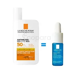 LA ROCHE POSAY PACK ANTHELIOS UVMUNE 400 INVISBLE FLUIDE 50ML SPF50+ + HYALU B5 SERUM 10ML