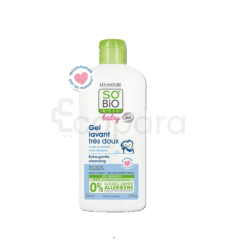 SO'BIO BABY GEL LAVANT TRES DOUX 250ML