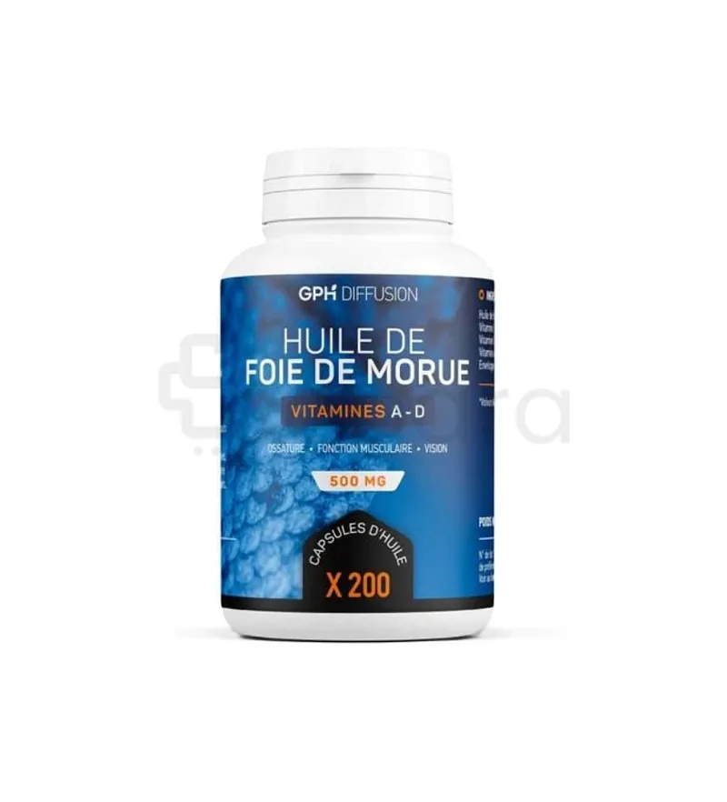 GPH HUILE DE FOIE DE MORUE 400MG BOITE DE 200