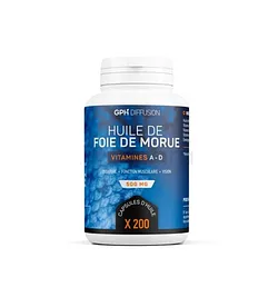 GPH HUILE DE FOIE DE MORUE 400MG BOITE DE 200