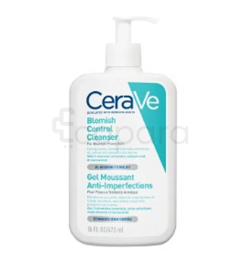 CERAVE BLEMISH CONTROL CLEANSER GEL MOUSSANT ANTI-IMPERFECTIONS PEAUX GRASSES A TENDANCE ACNEIQUE 473ML