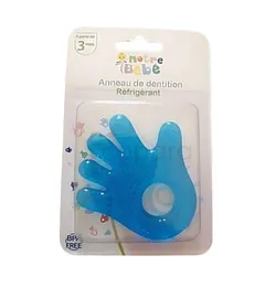NOTRE BEBE ANNEAU DE DENTITION REFRIGERANT MAIN  BLEU REFERENCE BD253-4
