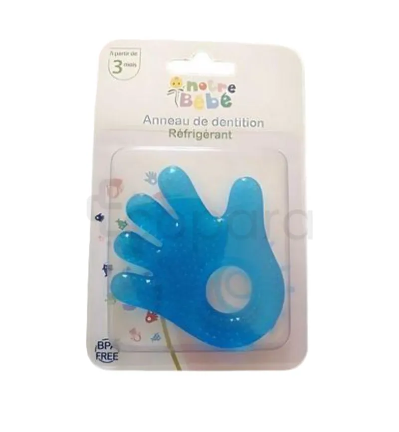 NOTRE BEBE ANNEAU DE DENTITION REFRIGERANT MAIN  BLEU REFERENCE BD253-4
