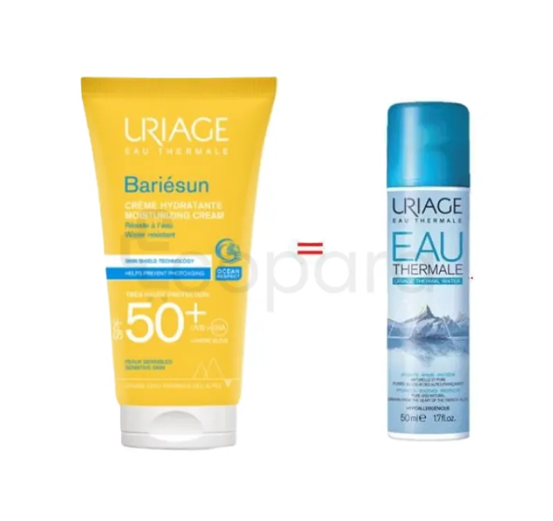 URIAGE BARIESUN CREME TENTE CLAIRE SPF50+ 50ML + EAU THERMALE 50ML OFFERT