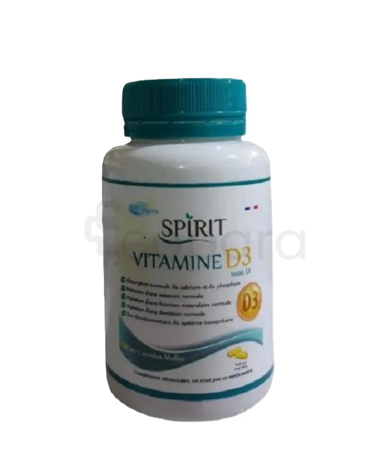 SPIRIT VITAMINE D3 BOITE DE 60 CAPSULES MOLLES