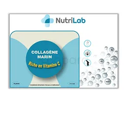 NUTRILAB COLLAGENE MARIN RICHE EN VITAMINE C BOITE DE 90 GELULES