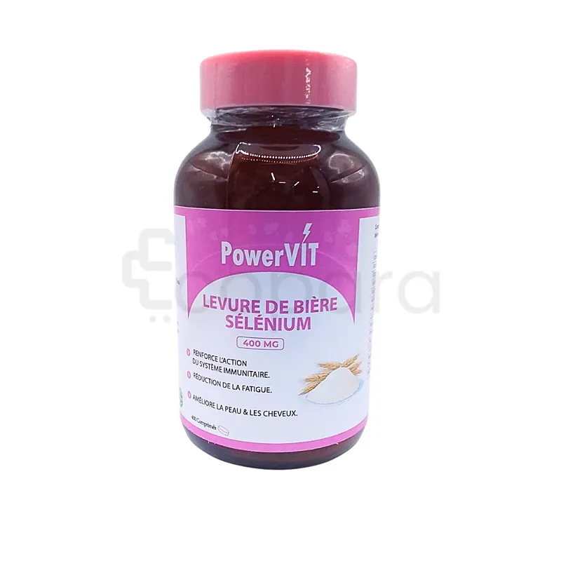 POWERVIT LEVURE DE BIERE SELENIUM B400 COMPRIMES