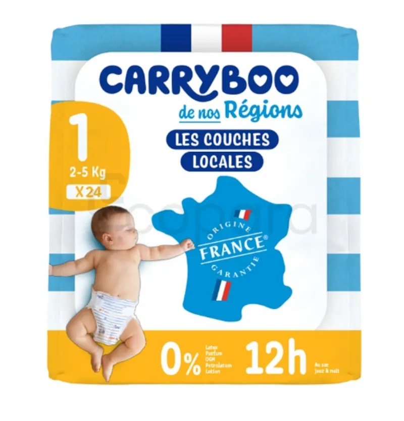 CARRYBOO COUCHES DE NOS REGIONS T1 2-5KG B24 COUCHES