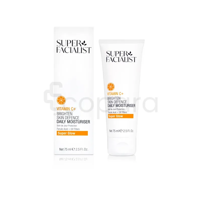 SUPER FACIALIST VITAMIN C+ SOIN JOUR SUPER GLOW BRIGHTEN SKIN DEFENCE DAILY MOISTURISER 75ML