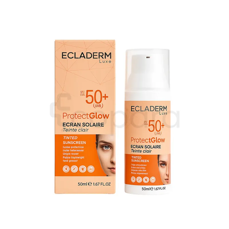 ECLADERM PROTECT GLOW ECRAN SOLAIRE TEINTE CLAIR SPF50+ 50ML