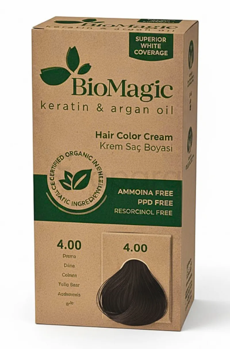 BIOMAGIC HAIR COLOR CREAM NUMERO 4/00 CHATAIN 250G
