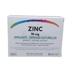 BIO-RECHERCHE ZINC 10MG BOITE DE 30 GELULES