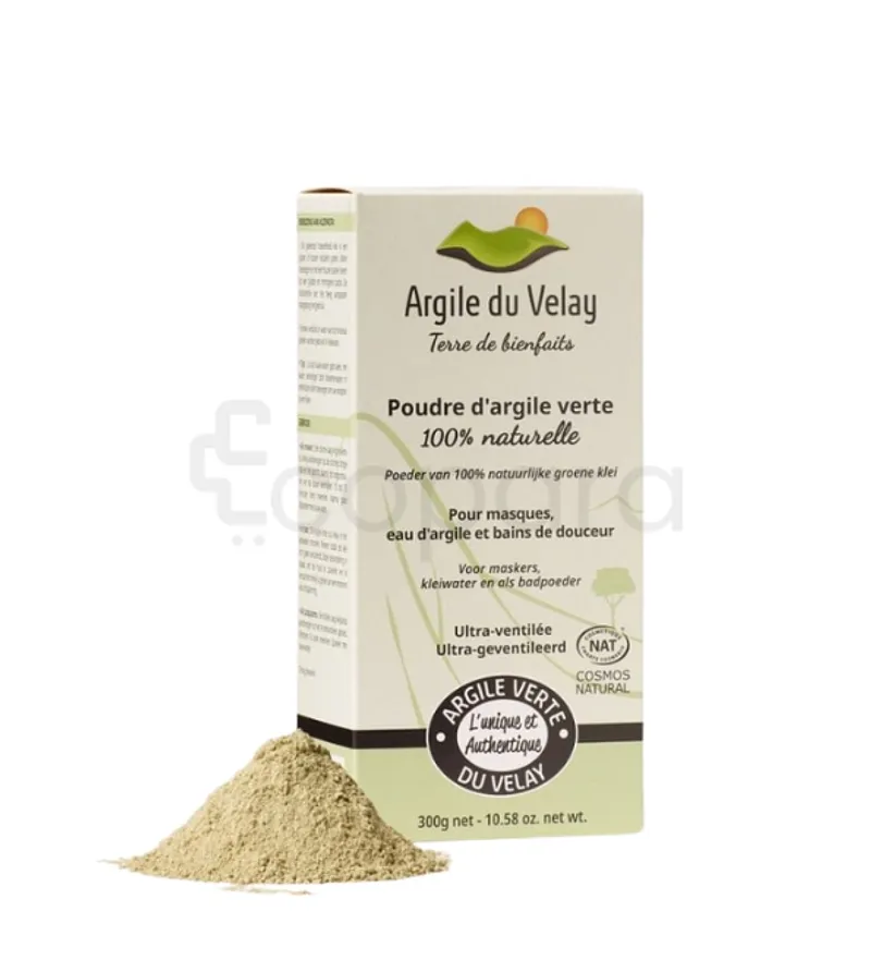 ARGILE DU VELAY POUDRE D'ARGILE VERTE NATURELLE 300G