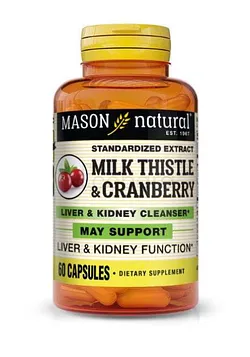 MASON NATURAL MILK THISTLE ET CRANBERRY BOITE DE 60 CAPSULES