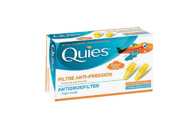 QUIES PROTECTION AUDITIVE ENFANT FILTRE ANTI-PRESSION BOITE DE 1