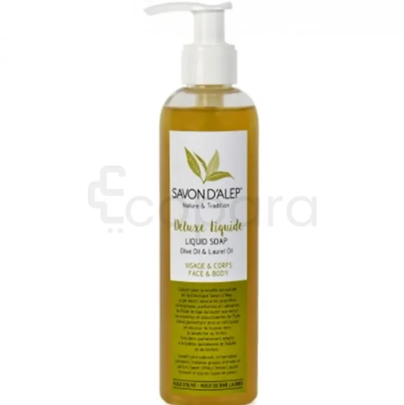 SAVON D'ALEP DELUXE LIQUIDE VISAGE ET CORPS 250ML