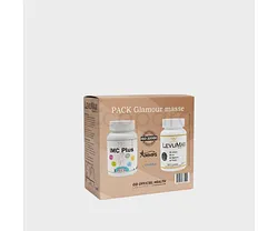 HEALTH POWER PACK GLAMOUR MASSE +30% DE VOLUME IMCPLUS AND LEVUMAX BOTE DE 90 GELULES + BOITE DE 360 COMPRIMES