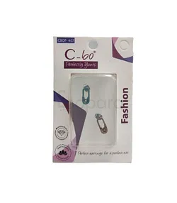 C-BO BOUCLES D'OREILLES STERILES FASHION ARGENTE DIAMANTS REFERENCE CBOF-407