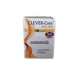 CLEVER CHEK LANCETTES JAUNE STANDARD BOITE DE 100