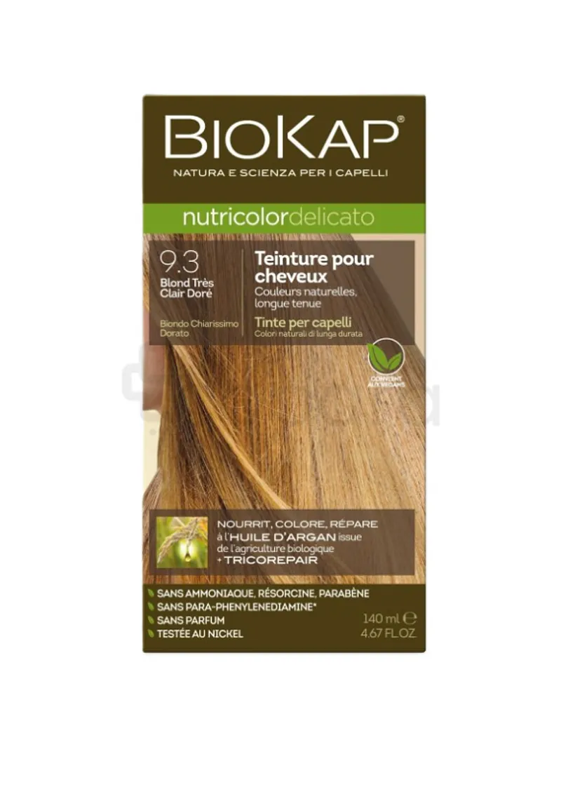 BIOKAP NUTRICOLOR DELICATO NUMERO 9.3 BLOND TRES CLAIR DORE