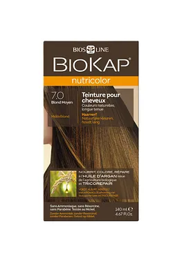 BIOKAP NUTRICOLOR BLOND MOYEN NATUREL NUMERO 7.0
