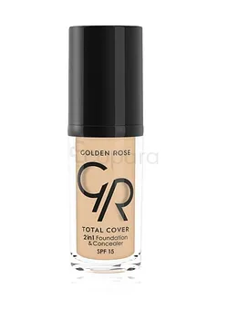 GOLDEN ROSE FOND DE TEINT ET CORRECTEUR TOTAL COVER 2 IN 1 GR N01 REFERENCE GRFC01