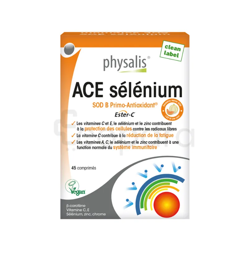 PHYSALIS ACE SELENIUM BOITE DE 45 COMPRIMES