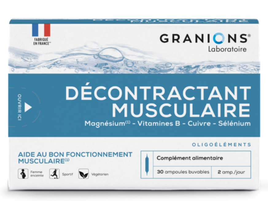 GRANIONS DECONTRACTANT MUSCULAIRE BOITE DE 30 AMPOULES BUVABLES