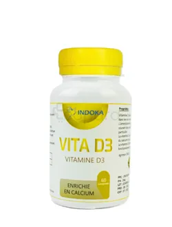 INDOKA VITA D3 ENRICHIE EN CALCIUM BOITE DE 60 COMPRIMES