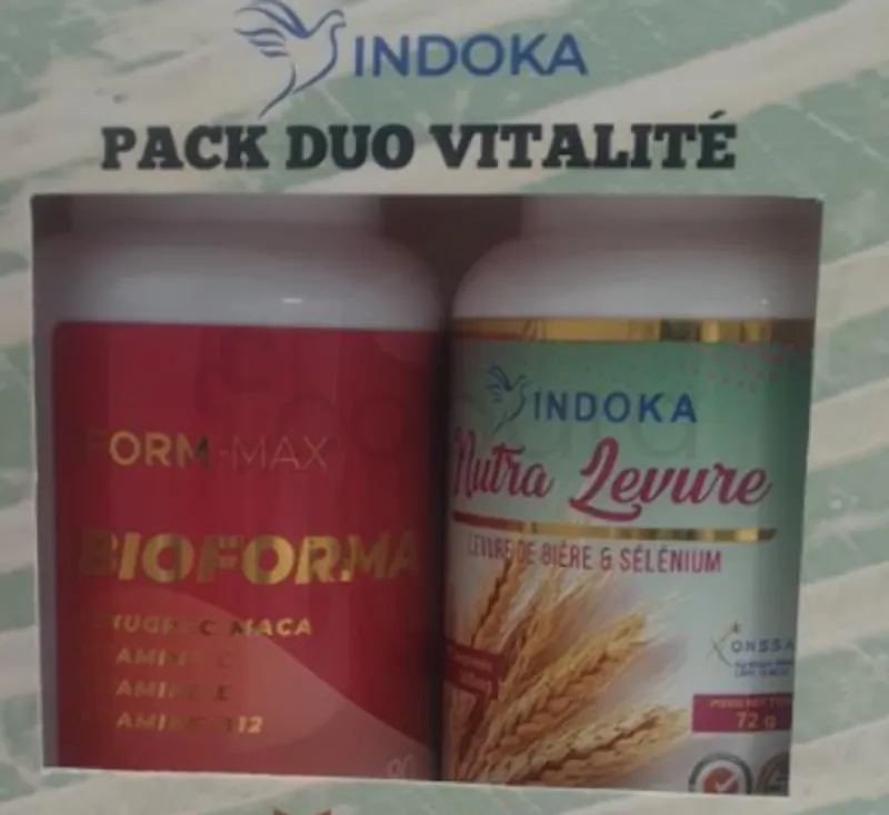 INDOKA PACK DUO VITALITE BIOFORMA BOITE DE 90 CAPSULES + NUTRA LEVURE BOITE DE 120 COMPRIMES