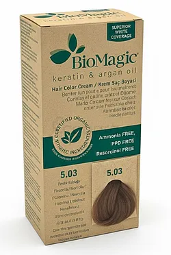 BIOMAGIC HAIR COLOR CREAM NUMERO 5/03 CHATAIN CLAIR NATUREL 250G