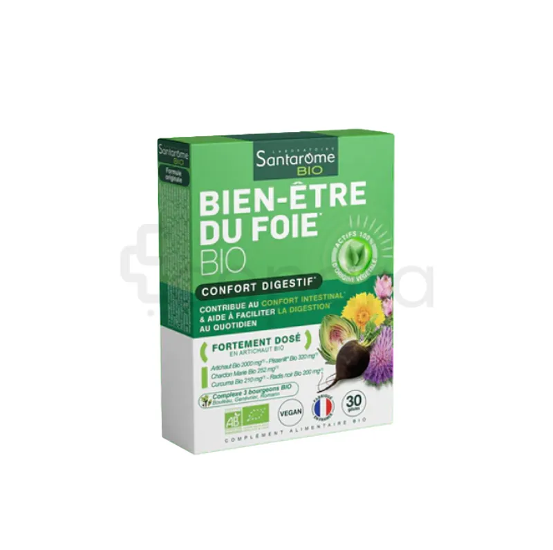 SANTAROME BIO BIEN ETRE DU FOIE BIO BOITE DE 30 GELULES