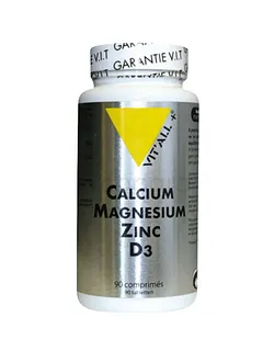 VITALL+ CALCIUM MAGNESIUM ZINC D3 BOITE DE 90 COMPRIMES