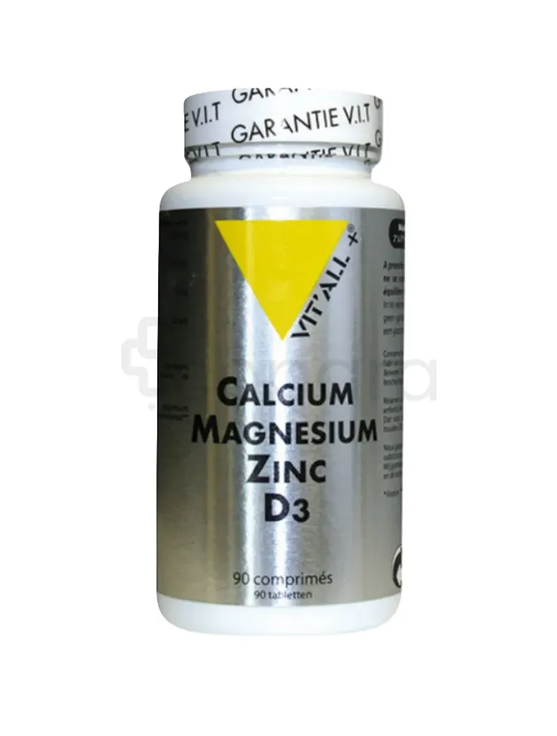 VITALL+ CALCIUM MAGNESIUM ZINC D3 BOITE DE 90 COMPRIMES
