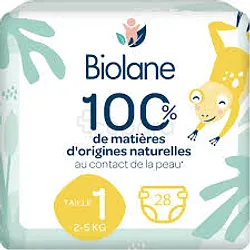 BIOLANE COUCHES ECOLOGIQUES TAILLE 1 2-5KG BOITE DE 28