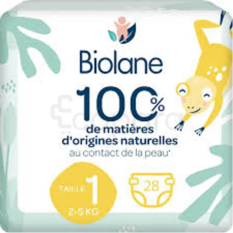BIOLANE COUCHES ECOLOGIQUES TAILLE 1 2-5KG BOITE DE 28