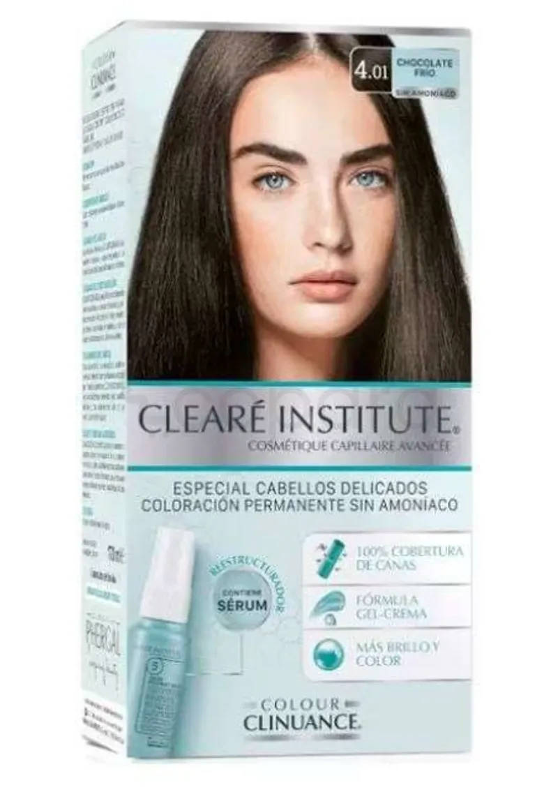 CLEARE INSTITUTE COLOUR CLINUANCE COLORATION PERMAMENTE NUMERO 4.01 170ML REFERENCE COLD CHOCOLATE