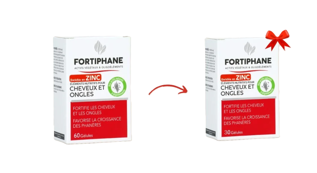 FORTIPHANE PACK CHEVEUX ET ONGLES BOITE DE 60 GELULES + FORTIPHANE BOITE DE 30 GELULES OFFRE SPECIALE