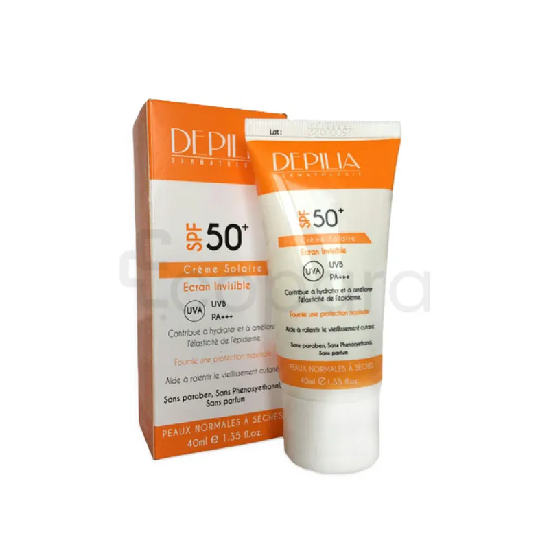 DEPILIA ECRAN INVISIBLE FLUIDE SOLAIRE SPF50+ 50ML