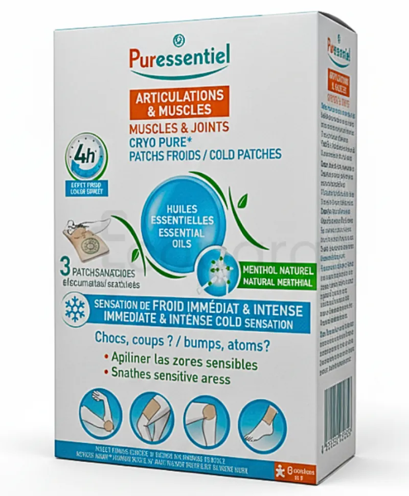 PURESSENTIEL ARTICULATIONS & MUSCLES CRYO PURE PATCHS FROIDS BOITE DE 3