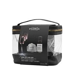 FILORGA COFFRET TIME FILLER 5XP GEL CREME 50ML + SKIN-PREP MOUSSE NETTOYANTE ENZYMATIQUE 30ML OFFERT + TROUSSE CADEAU